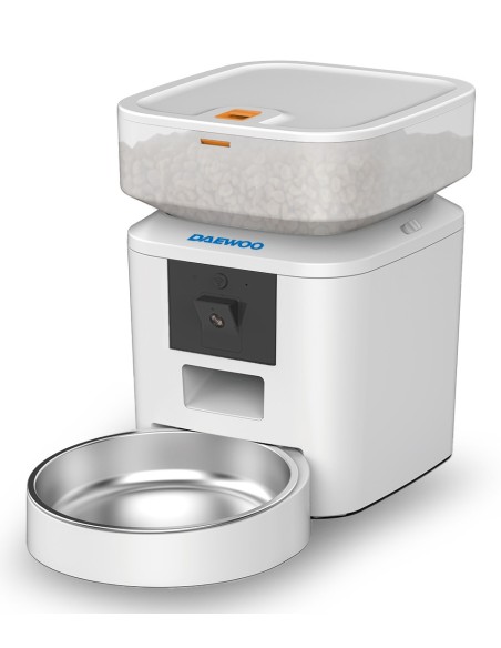 Daewoo D-QQ039-2L distributore di cibo e acqua per cani e gatti Acrilonitrile butadiene stirene (ABS), Acciaio inox Bianco