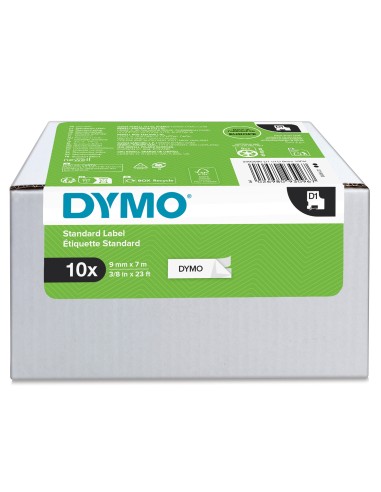 DYMO D1 etichette originali | 9 mm x 7 mm | stampa nera su bianco | etichette autoadesive per etichettatrice LabelManager | 10