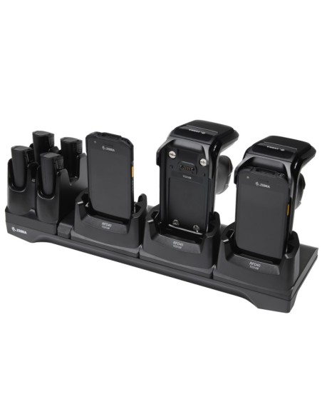 Zebra CRD3S4T-RFD40-TC2X-CHG-1R Caricabatterie per dispositivi mobili Computer portatile, Lettore RFID Nero AC Interno