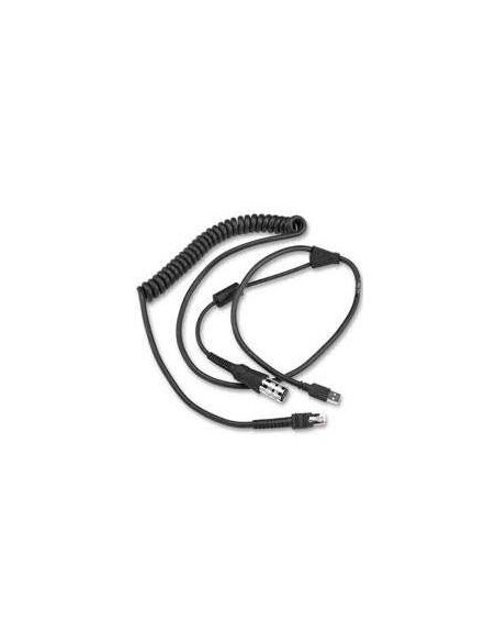 Zebra CBA-UF5-C09ZAR cavo seriale Nero USB tipo A Mini-DIN (8-pin)