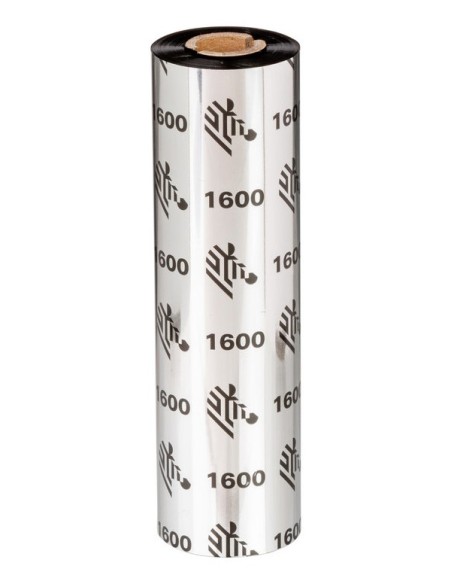Zebra 1600 Wax nastro termico 450 m Nero