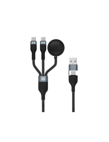 Conceptronic ETTA08B15 cavo USB USB 2.0 1,5 m USB A 2 x USB C Nero