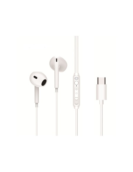 Conceptronic BRENDAN02W cuffia e auricolare Cablato In-ear Musica e Chiamate USB tipo-C Bianco