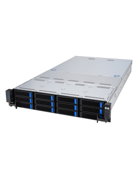 ASUS RS521A-E12-RS12U Socket SP5 Armadio (2U) Nero, Argento