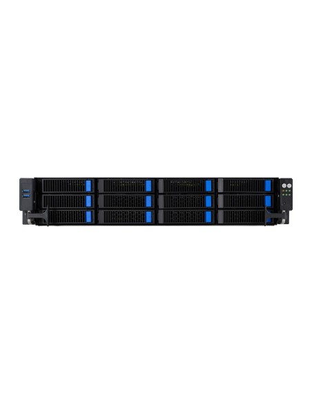 ASUS RS521A-E12-RS12U Socket SP5 Armadio (2U) Nero, Argento