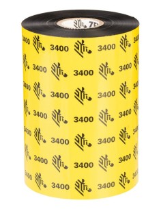 Zebra 3400 High Performance Wax-Resin nastro termico 450 m Nero