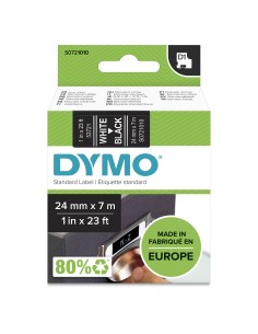 DYMO D1 etichette originali | 24 mm x 7 mm | stampa bianca su nero | etichette autoadesive per etichettatrice LabelManager | 1