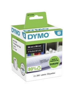 DYMO LW etichette per indirizzi grandi | 36 mm x 89 mm | 2 rotoli da 260 etichette facilmente staccabili (520 etichette) |