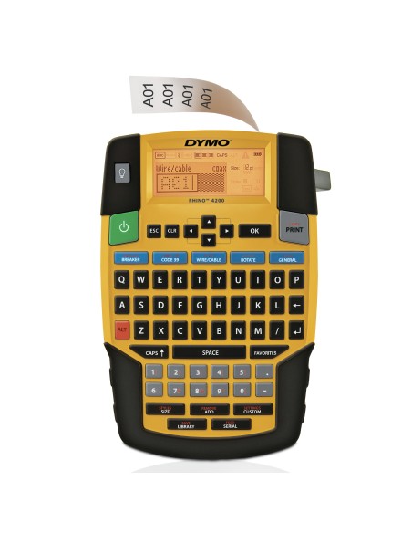 DYMO RHINO 4200 Etichettatrice industriale multiuso | Tastiera QWERTY | Giallo