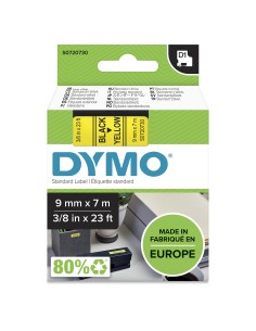 DYMO D1 etichette originali | Rotolo da 9 mm x 7 m | stampa nera su giallo | etichette autoadesive per etichettatrice 2