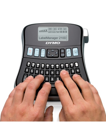 DYMO LabelManager 210D+ kit etichettatrice portatile | tastiera QWERTY | con custodia ed etichette D1 12 mm stampa nero su