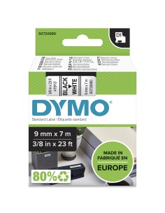 DYMO D1 etichette originali | 9 mm x 7 mm | stampa bianca su nero | etichette autoadesive per etichettatrice LabelManager | 1 2