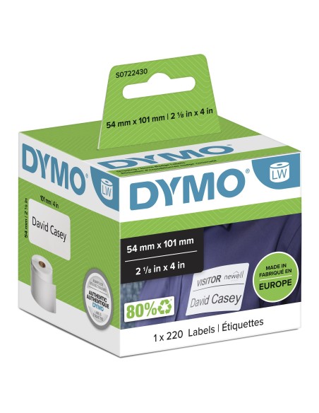 DYMO LW etichette per spedizioni grandi | 54 mm x 101 mm | 12 rotoli da 220 etichette facilmente staccabili | autoadesive | per