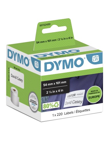 DYMO LW etichette per spedizioni grandi | 54 mm x 101 mm | 12 rotoli da 220 etichette facilmente staccabili | autoadesive | per