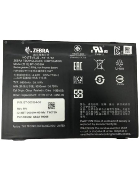 Zebra BTRY-ET5X-10IN5-01 ricambio e accessorio per tablet Batteria