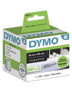 DYMO LW etichette per indirizzi grandi | 36 mm x 89 mm | rotolo da 2600 etichette facilmente staccabili | autoadesive | per 2