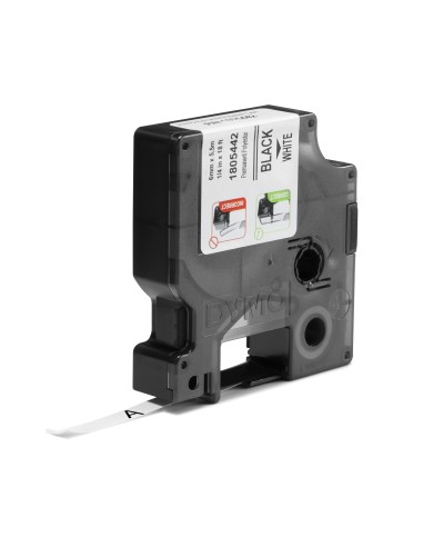 DYMO Rhino Etichette in poliestere permanenti industriali | 6 mm x 5,5 m | Stampa nera su bianco | Autoadesive | per stampanti