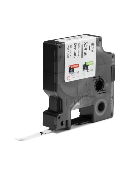 DYMO Rhino Etichette in poliestere permanenti industriali | 6 mm x 5,5 m | Stampa nera su bianco | Autoadesive | per stampanti