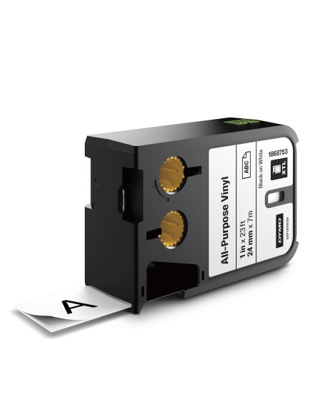DYMO XTL nastro in vinile multiuso | 24 mm | nero su bianco