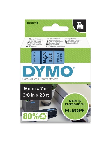 DYMO D1 etichette originali | 9 mm x 7 mm | stampa nera su blu | etichette autoadesive per etichettatrice LabelManager | 1 Pezzo