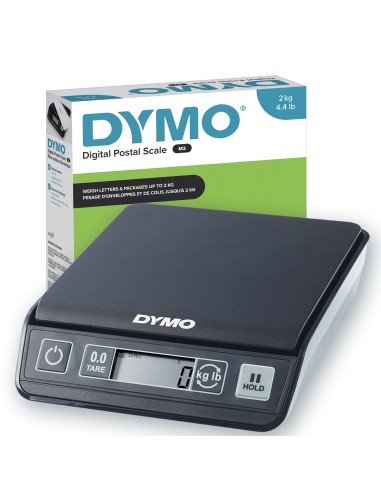 DYMO M2 per spedizioni Bilancia digitale | Capacità 2 kg Bilancia postale USB | Dimensioni compatte 18,5 cm L x 16,1 cm P x 4,4