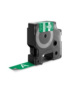 DYMO Rhino Etichette in vinile industriale | 19 mm x 5,5 m | Stampa bianca su verde | Autoadesive | per LabelManager e Rhino 2