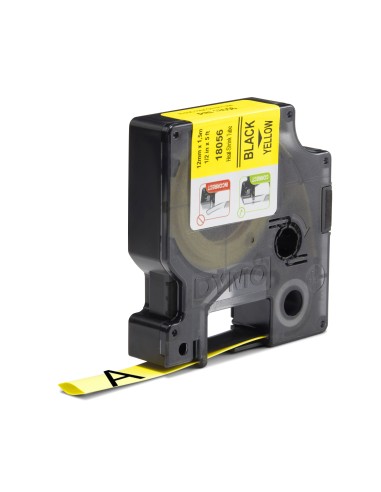 DYMO Rhino etichette industriali tubolari termoretraibili | 12 mm x 1,5 m | nero su giallo