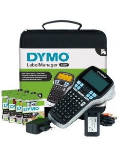 DYMO LabelManager 420P kit etichettatrice portatile ricaricabile a elevate prestazioni | tastiera ABC | con custodia e 4 nastri