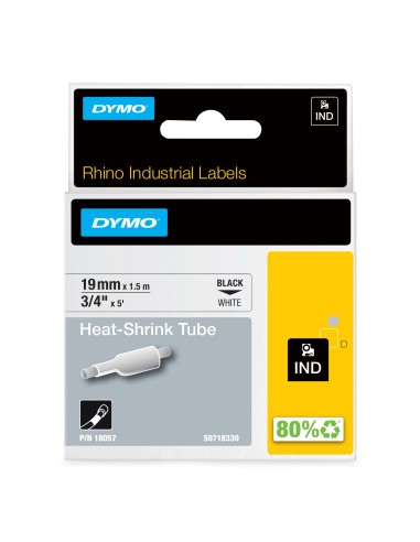 DYMO Etichette per tubi termoretraibili IND - 19mm x 1,5m