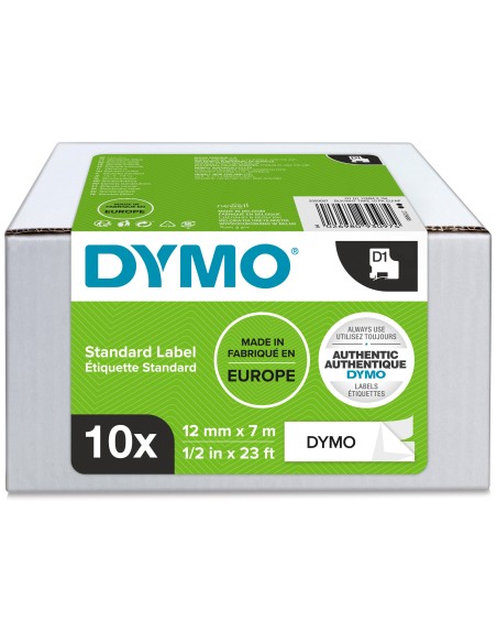 DYMO D1 etichette originali | stampa nera su bianco | 12 mm x 7 mm | etichette autoadesive per etichettatrice LabelManager | 10