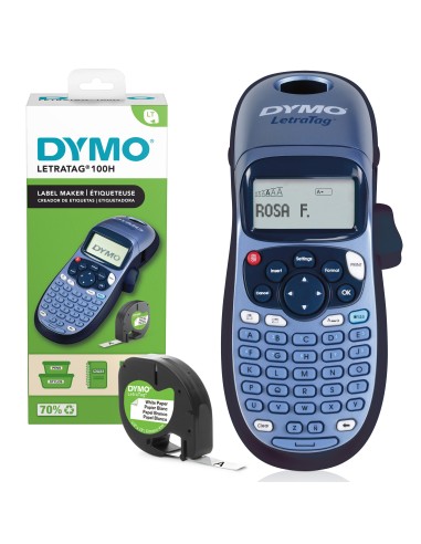 DYMO LetraTag LT-100T Etichettatrice | Macchina etichettatrice palmare | Tastiera ABC   Display LCD a 13 caratteri | Ideale per