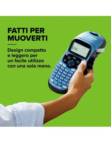 DYMO LetraTag LT-100T Etichettatrice | Macchina etichettatrice palmare | Tastiera ABC   Display LCD a 13 caratteri | Ideale per