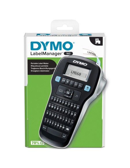DYMO LabelManager 160 Etichettatrice portatile | Stampante per etichette a trasferimento termico | facile da usare con tastiera