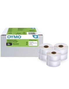 DYMO LW etichette originali multiuso | 32x57 mm | 6 rotoli da 1.000 etichette facili da staccare (6.000 pezzi) | autoadesive |