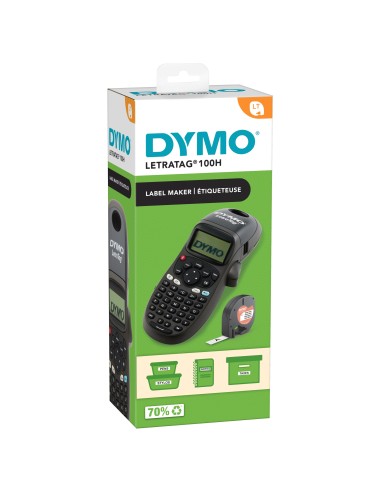 DYMO LetraTag LT-100T Etichettatrice | Macchina etichettatrice palmare | Tastiera ABC   Display LCD a 13 caratteri | Ideale per