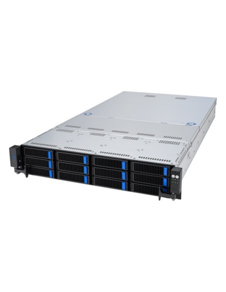 ASUS RS520A-E12-RS12U Socket SP5 Armadio (2U) Nero, Acciaio