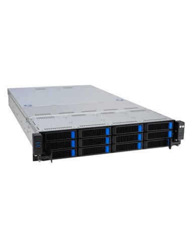ASUS RS520A-E12-RS12U Socket SP5 Armadio (2U) Nero, Acciaio