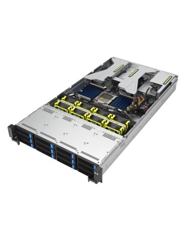 ASUS RS520A-E12-RS12U Socket SP5 Armadio (2U) Nero, Acciaio