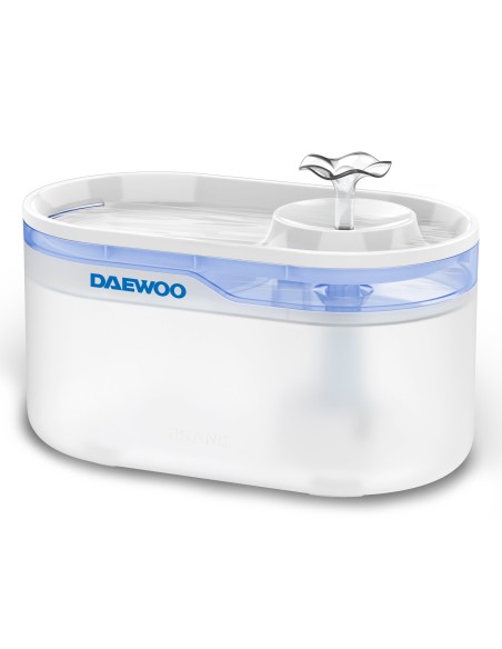Daewoo D-WF116 distributore di cibo e acqua per cani e gatti Acrilonitrile butadiene stirene (ABS), Silicone Blu, Bianco