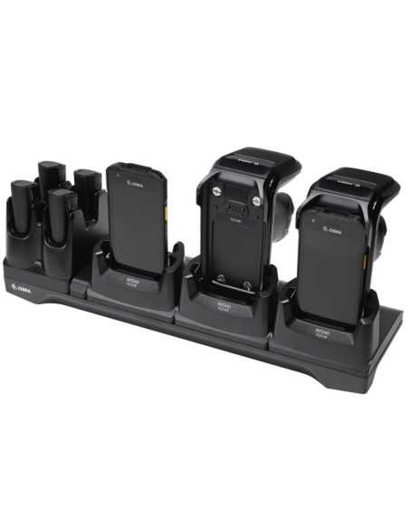 Zebra CRD3S4T-RFD40-TC2X-COM-1R Caricabatterie per dispositivi mobili Computer portatile, Lettore RFID Nero AC Interno
