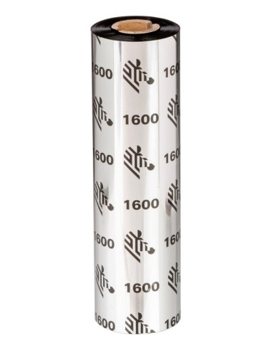 Zebra 1600 Wax nastro termico 450 m Nero