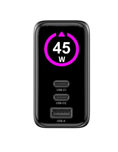 Celly TCSCREEN2C1A45W Caricabatterie per dispositivi mobili Universale Nero AC Ricarica rapida Interno