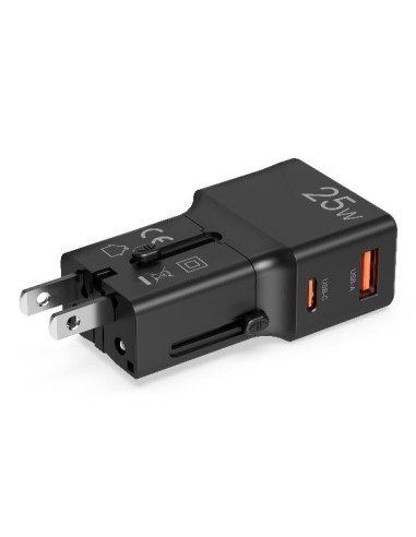 Celly MULTIPLUGSL25W Caricabatterie per dispositivi mobili Cuffie, Smartphone, Tablet Nero AC Ricarica rapida Interno