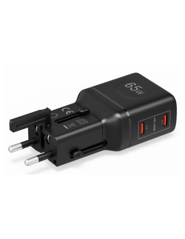 Celly MULTIPLUGSL65W Caricabatterie per dispositivi mobili Cuffie, Smartphone, Tablet Nero AC Ricarica rapida Interno