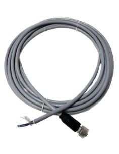 Zebra CBL-SNS0500F-M1200 cavo di alimentazione Nero, Grigio 5 m M12