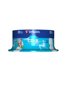 Verbatim CD-R AZO Wide Inkjet Printable 700 MB 52x 25 pz 2