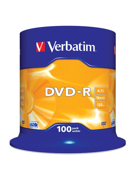 Verbatim DVD-R Matt Silver 4,7 GB 100 pz