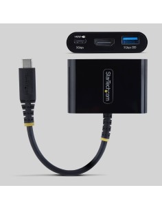 StarTech.com Adattatore Multiporta USB-C a HDMI con Ricarica PD 140W, HDMI 4K 60Hz, Hub USB 5Gbps, Mini Dock per MacBook, Dell, 2