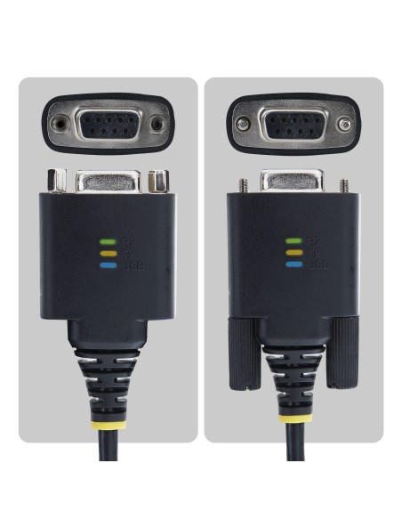 StarTech.com Cavo Adattatore USB-C a Null Modem Seriale 2m, FTDI, USB Type-C a DB9 RS232 Femmina, Mantenimento Porta COM, LED
