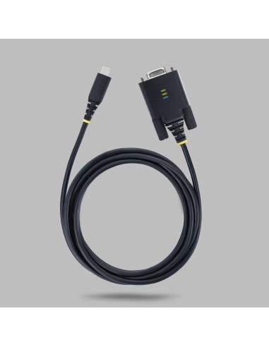 StarTech.com Cavo Adattatore USB-C a Null Modem Seriale 2m, FTDI, USB Type-C a DB9 RS232 Femmina, Mantenimento Porta COM, LED